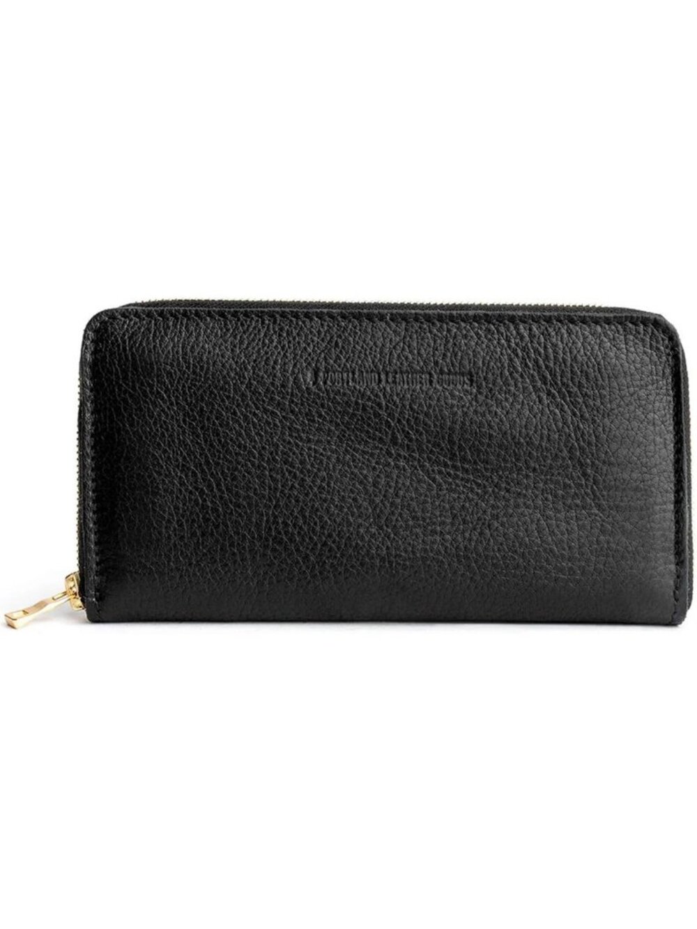 Stylish Women's Pebbled Black Accordion Zip Wallet | Compact & Functional Design